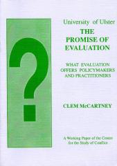 The Promise of Evaluation: What Evaluation Offers Policymakers and Practitioners frontispiece