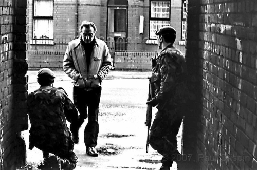 © Copyright Paul Crispin - photograph of British soldiers in Belfast during 1986